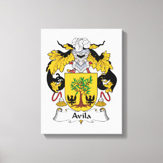 Avila Family Crest Canvastryck