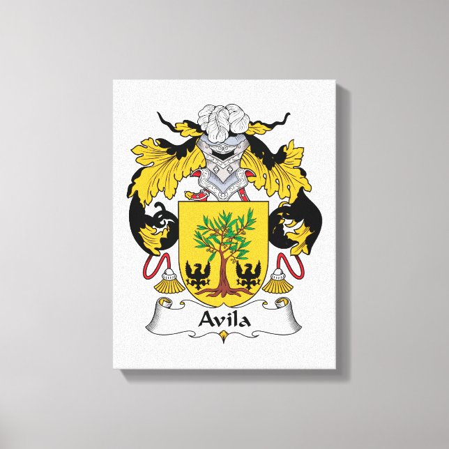 Avila Family Crest Canvastryck (Framsida)