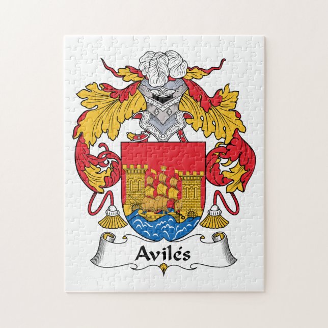 Aviles familjvapensköld pussel (Vertikal)