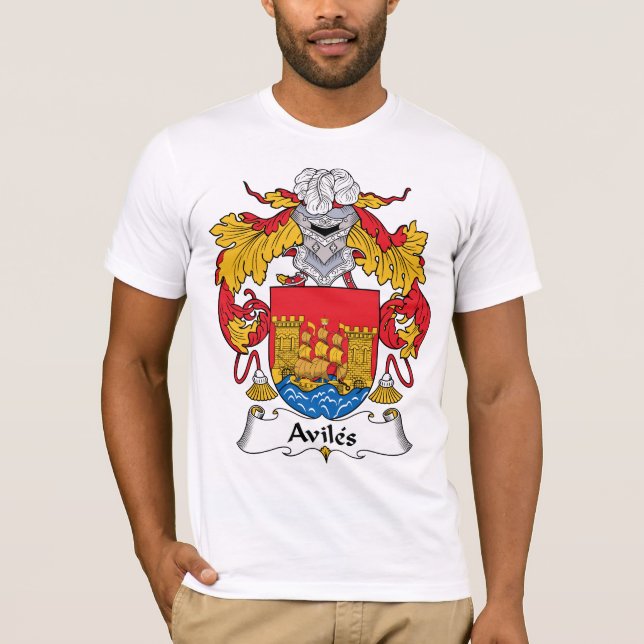 Aviles familjvapensköld t-shirt (Framsida)