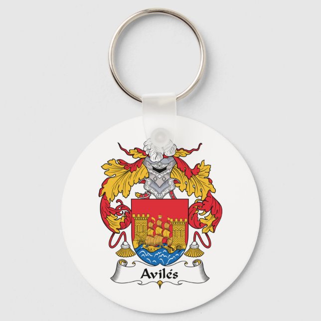 Aviles Family Crest Nyckelring (Framsida)