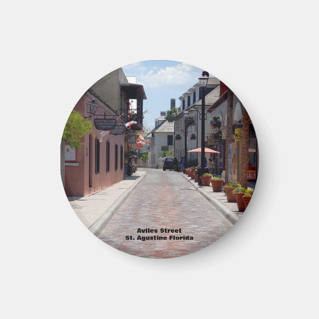Aviles Street St. Augustine Florida Magnet (Framsidan)