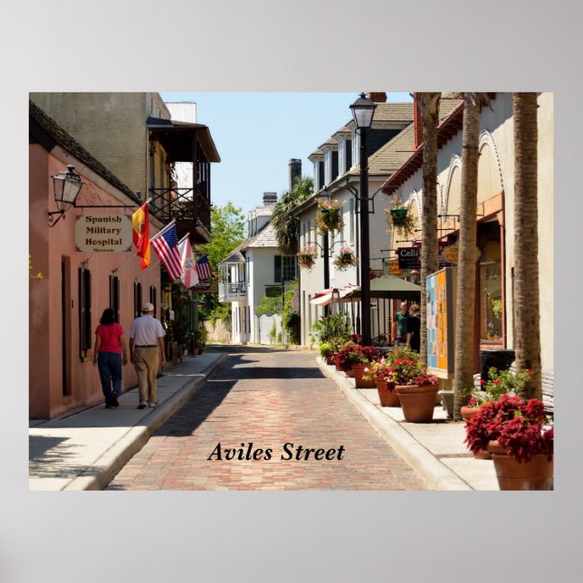 Aviles street St. Augustine, Florida Poster (Framsidan)