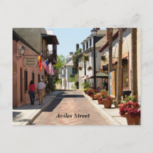 Aviles street St. Augustine, Florida Vykort