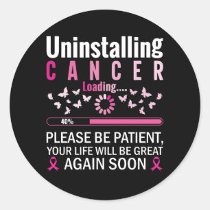 avinstallation av cancerladdning av bröstcancermed runt klistermärke