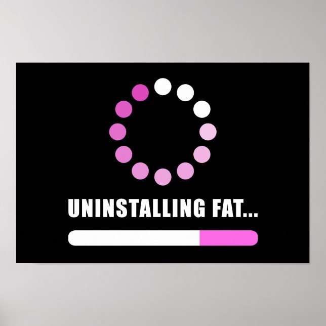 Avinstallera Tjock: Women's Weight Loss Gym Fitnes Poster (Framsidan)