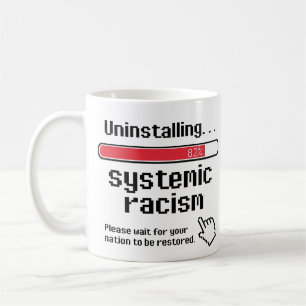 Avinstallerar systemisk rasism kaffemugg