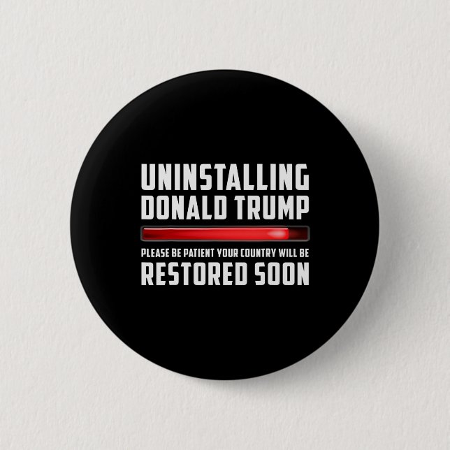 Avinstallerar Trump Vänligen Var Tålmodig Sarksati Knapp (Framsida)
