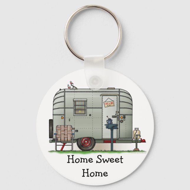 Avion Camper Trailer HSH Nyckelring (Framsida)