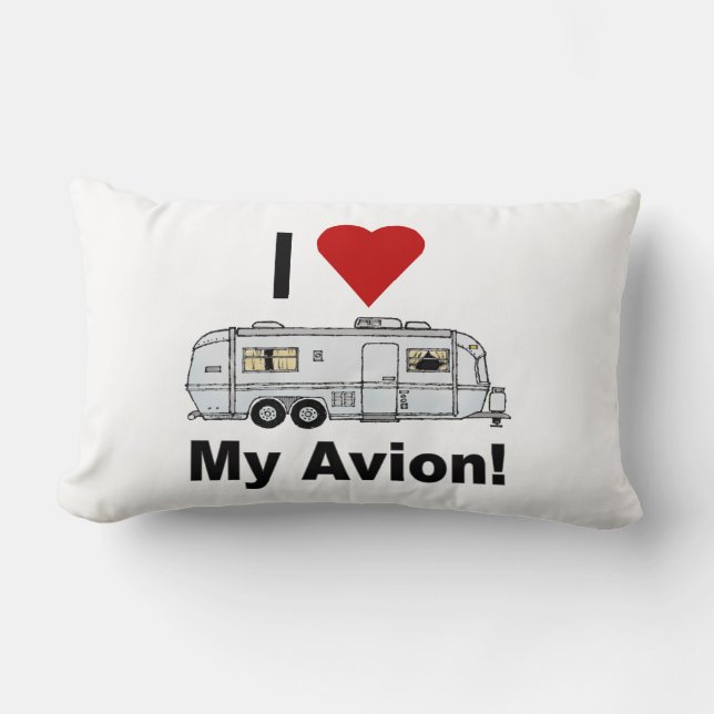 Avion Trailer Kudde, 53 cm, Reversibel Lumbarkudde (Framsida)