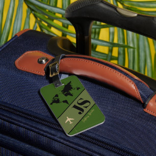Avion Travel Grönt Bagagebricka