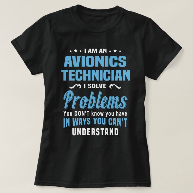 Avionics Technician T Shirt (Design framsida)
