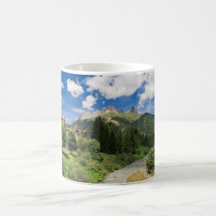 Avisio strömmer, val di Fassa, italien Kaffemugg