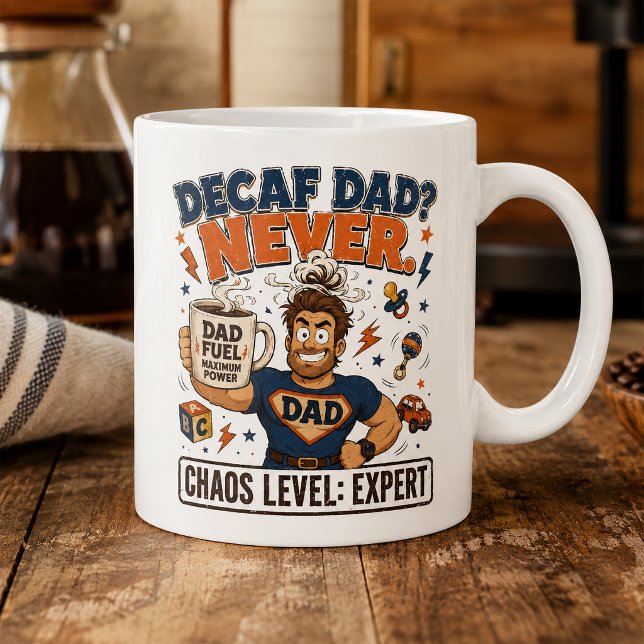 Avkalkylerad Pappa Kaos Nivå Expert Mugg Farsdag P (Skapare uppladdad)