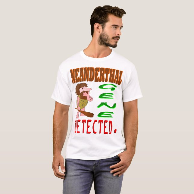 Avkänd Neanderthalgen Tee Shirt (Hel framsida)
