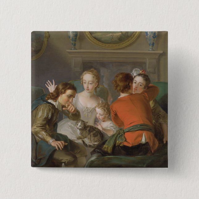 Avkänningen av handlag, c.1744-47 (olja på kanfas) knapp (Framsida)