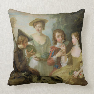 Avkänningen av lukten, c.1744-47 (olja på kanfas kudde