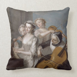 Avkänningen av utfrågning, c.1744-7 (olja på kudde