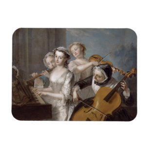Avkänningen av utfrågning, c.1744-7 (olja på magnet