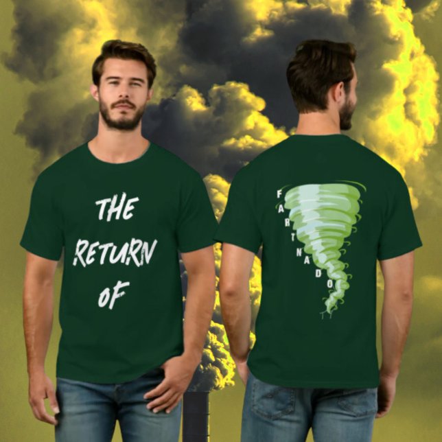 Avkastning av Fartnado Grönt Gas Tornado Mörk Unis T Shirt (Return of Fartnado Green Gas Tornado Dark Unisex T-Shirt)
