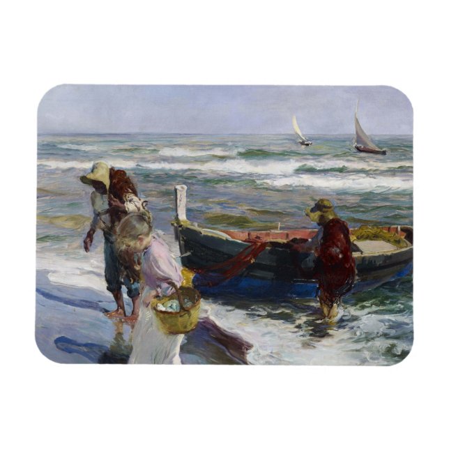 Avkastning från fiske, Joaquin Sorolla y Bastida Magnet (Horisontell)