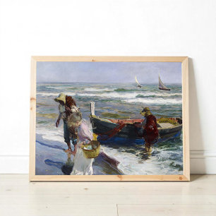 Avkastning från fiske, Joaquin Sorolla y Bastida Poster