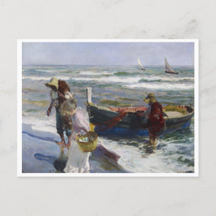 Avkastning från fiske, Joaquin Sorolla y Bastida Vykort