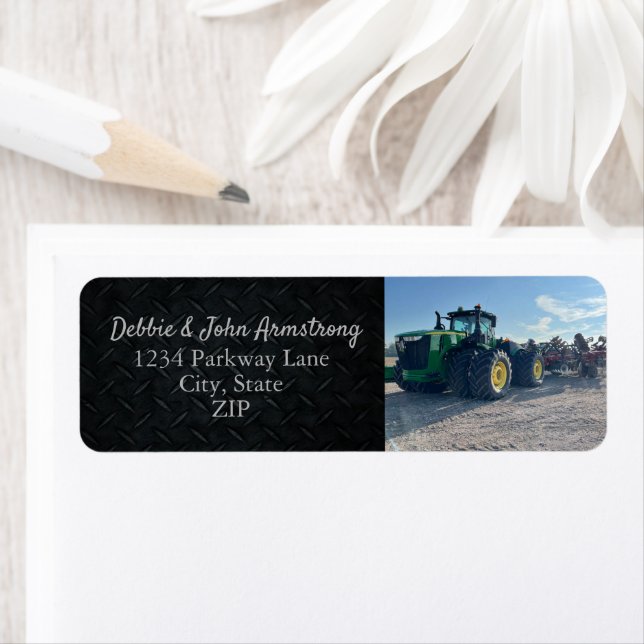 Avkastning på affärsresa för tung utrustningstrakt returadress etikett (Insitu)