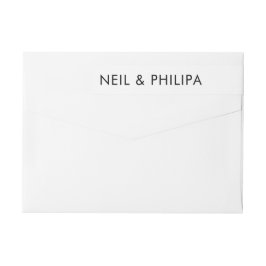 Avkastning på Ultra Modern BOLD NAMN Bröllop Etikettband