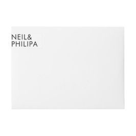 Avkastning på Ultra Modern BOLD NAMN Bröllop Etikettband