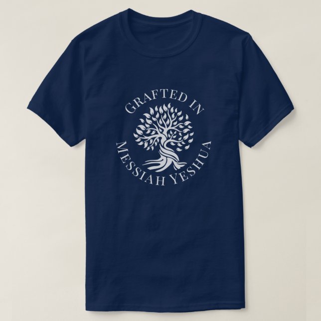 Avklippt i Messiah Yeshua Livets träd T-Shirt (Design framsida)