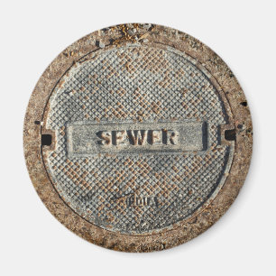 Avkloppmanholen täcker magnet