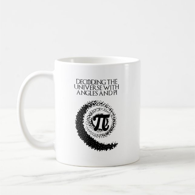 Avkodning Universum Vinklar Pi Matematik Hemlighet Kaffemugg (Vänster)