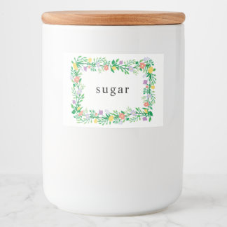 AVKOPPLING AV BLOMMIGT AV KUPLEMON- OCH FLÖDESLÖNE MAT ETIKETTER