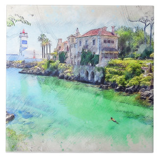 Avkylning i Cascais, Portugal Kakelplatta