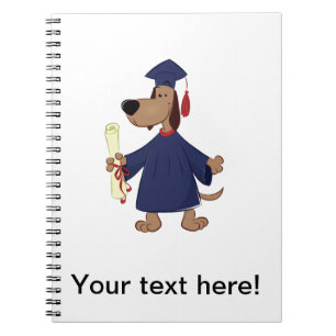 Avlägga examen hundclipart anteckningsbok