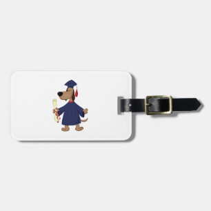 Avlägga examen hundclipart bagagebricka