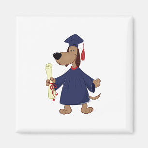 Avlägga examen hundclipart magnet