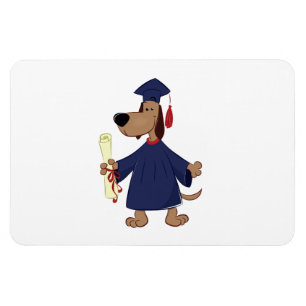 Avlägga examen hundclipart magnet