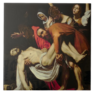 Avlagring 1602-4 (olja på kanfas) kakelplatta