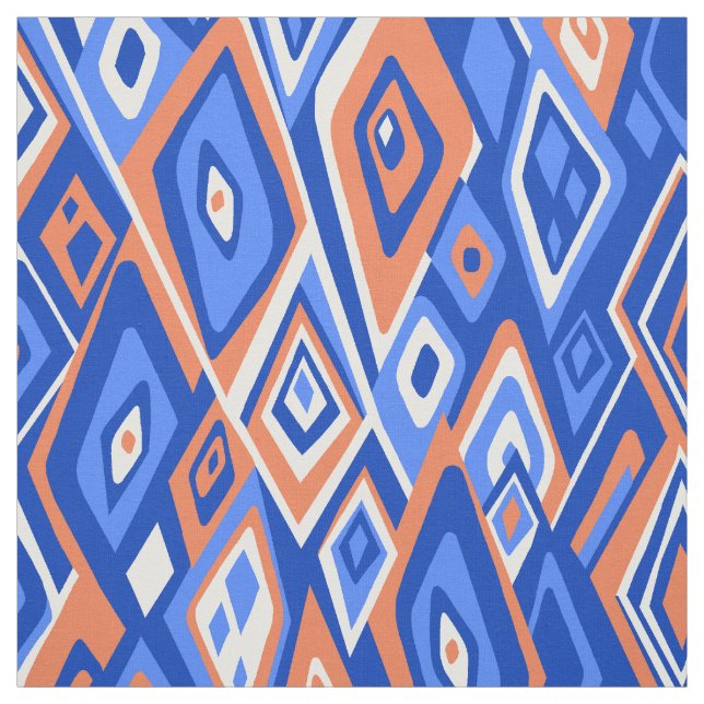 Avlägsen ut Retro Psychedelic abstrakt Tyg (Provkarta)
