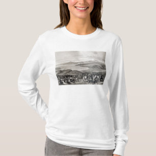 Avlägset beskåda av den Aconcagua vulkan Tee Shirt