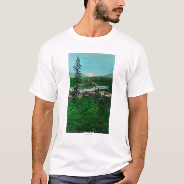 Avlägset beskåda av den maximala glaciären och t shirt (Framsida)