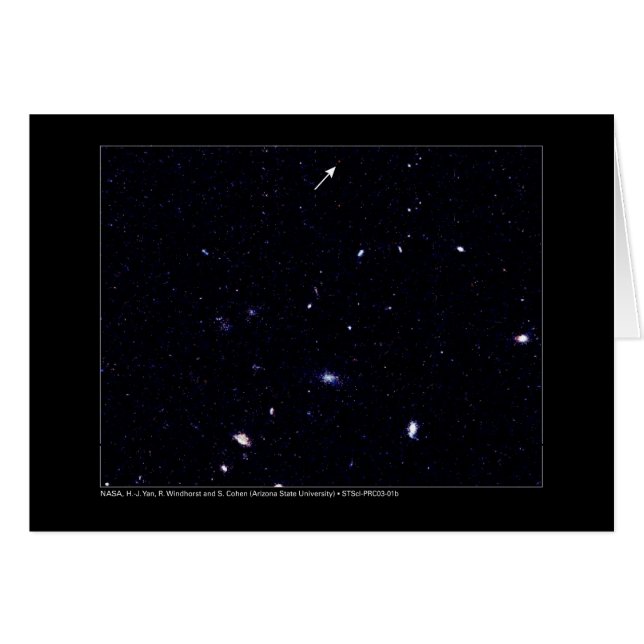 Avlägset galaxHubble teleskop Hälsningskort (Framsidan Horizontal)