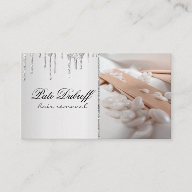 Avlägsnande av sackaros i luften Sugaring Beauty S Visitkort (Framsida)