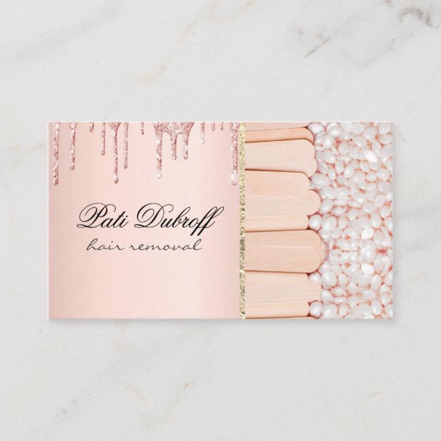 Avlägsnande av sackaros i luften Sugaring Beauty S Visitkort (Framsida)