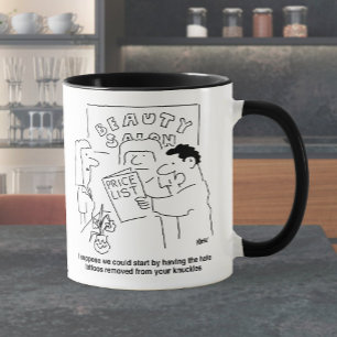 Avlägsnande av tatueringar vid barlastsalontema mugg