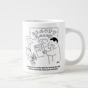 Avlägsnande av tatueringar vid Beauty Salon. Funny Jumbo Mugg