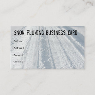 Avlägsnande av vägen mot snö Plow Snowy Visitkort