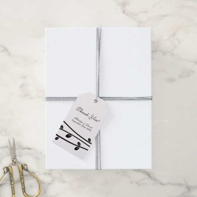 Avlämnat Grenar Bröllop Tack Presentetikett (Med Snöre)